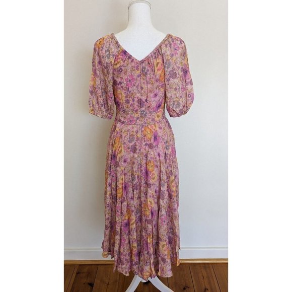 Spell Hibiscus Lane Midi Dress Musk Pink BNWT - Picture 4 of 7